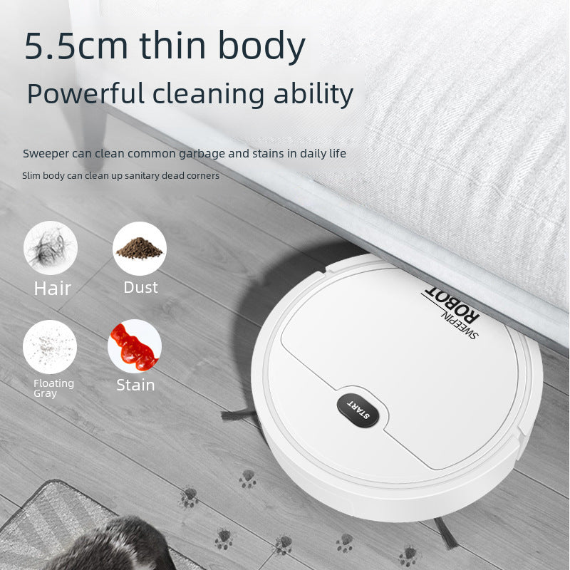 New Mini Intelligent Sweeping Robot Vacuum Cleaner Household Suction Sweeping Drag Three-in-one Factory Wholesale Will Sell Gifts