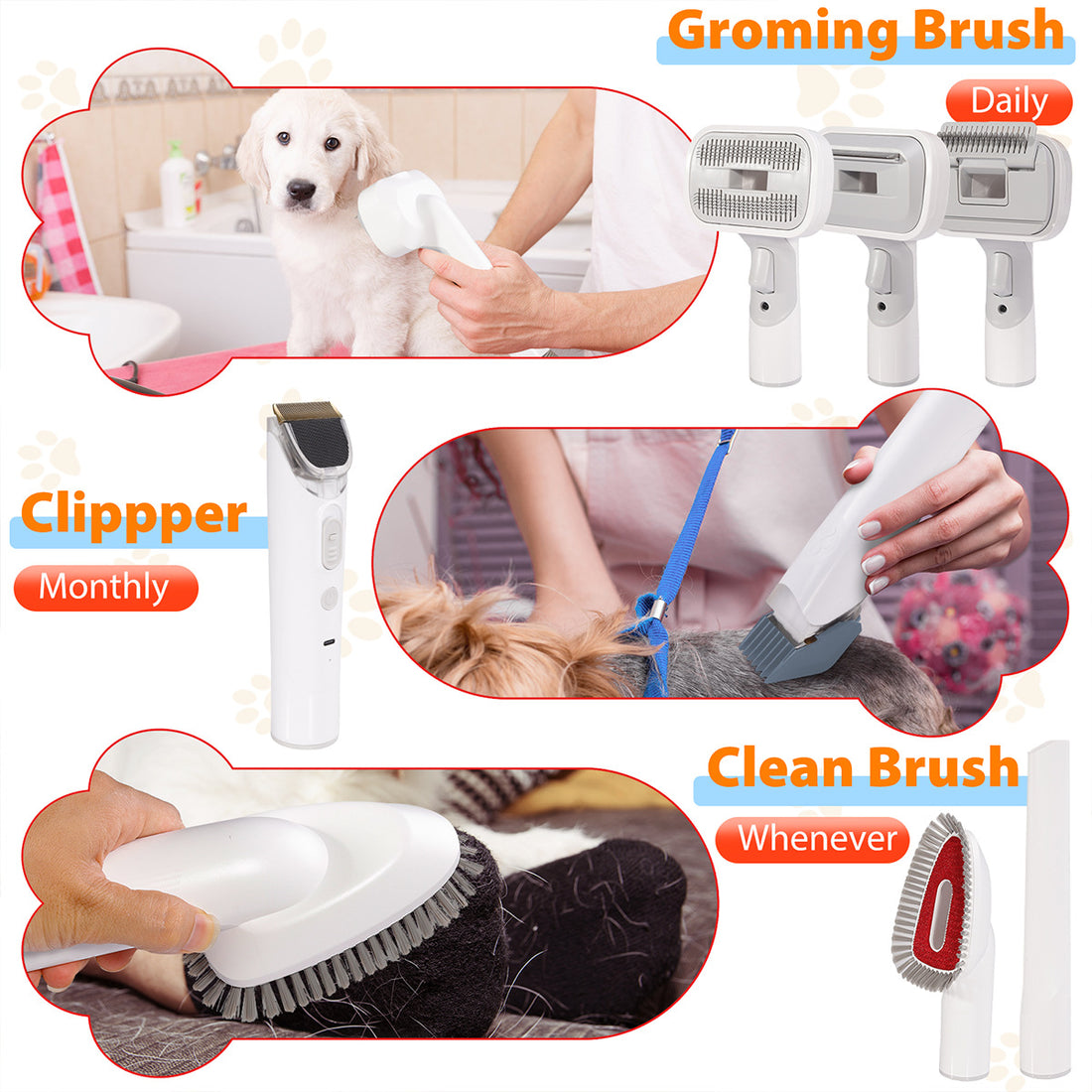 Pet Suction And Shear All-in-One Machine Multifunctional Hair Conditioner Hair Suction Set