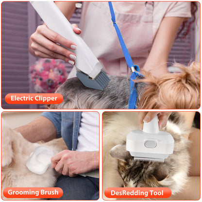 Pet Suction And Shear All-in-One Machine Multifunctional Hair Conditioner Hair Suction Set