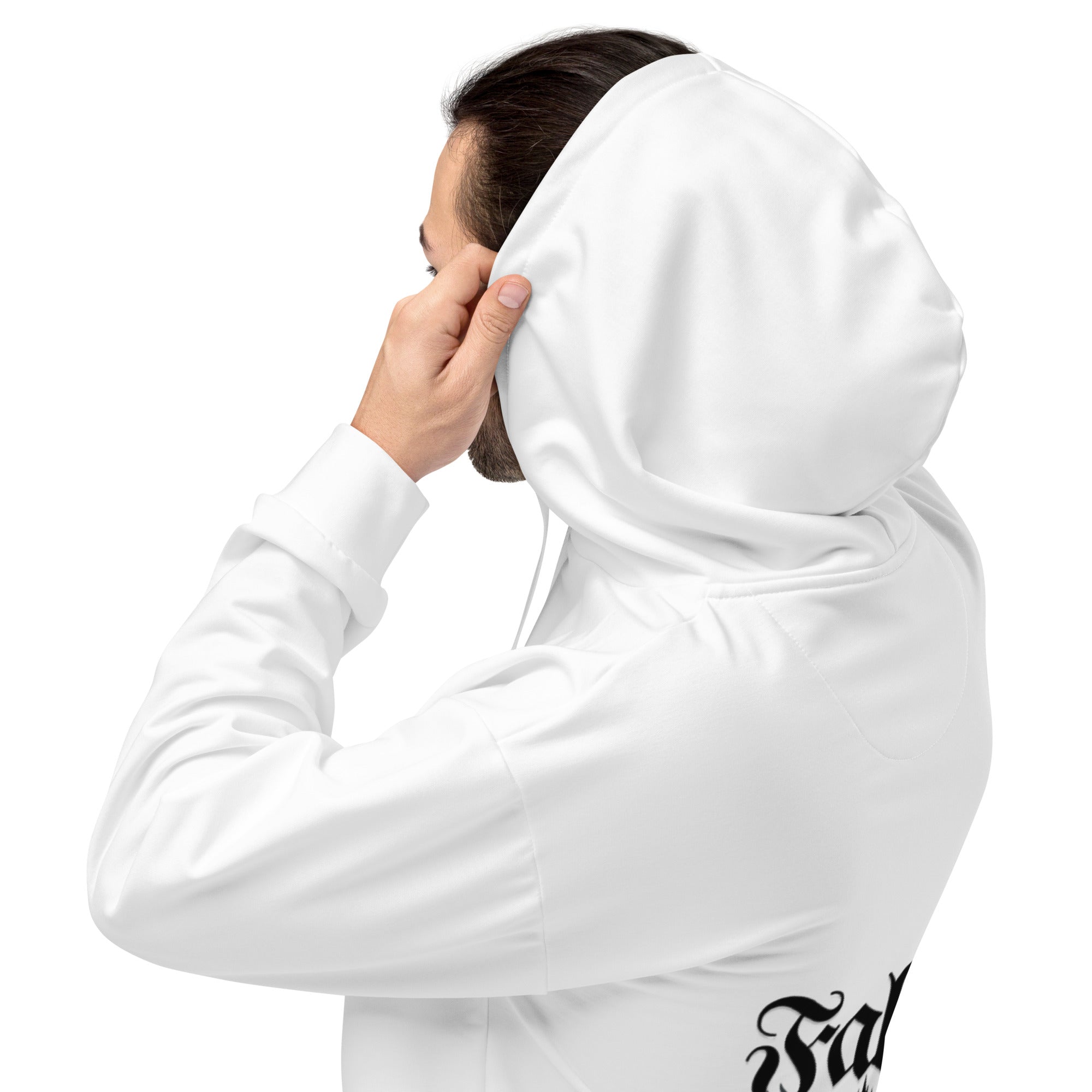 Unisex Hoodie .95% recycled polyester, 5% spandex.Soft cotton-feel fabric face