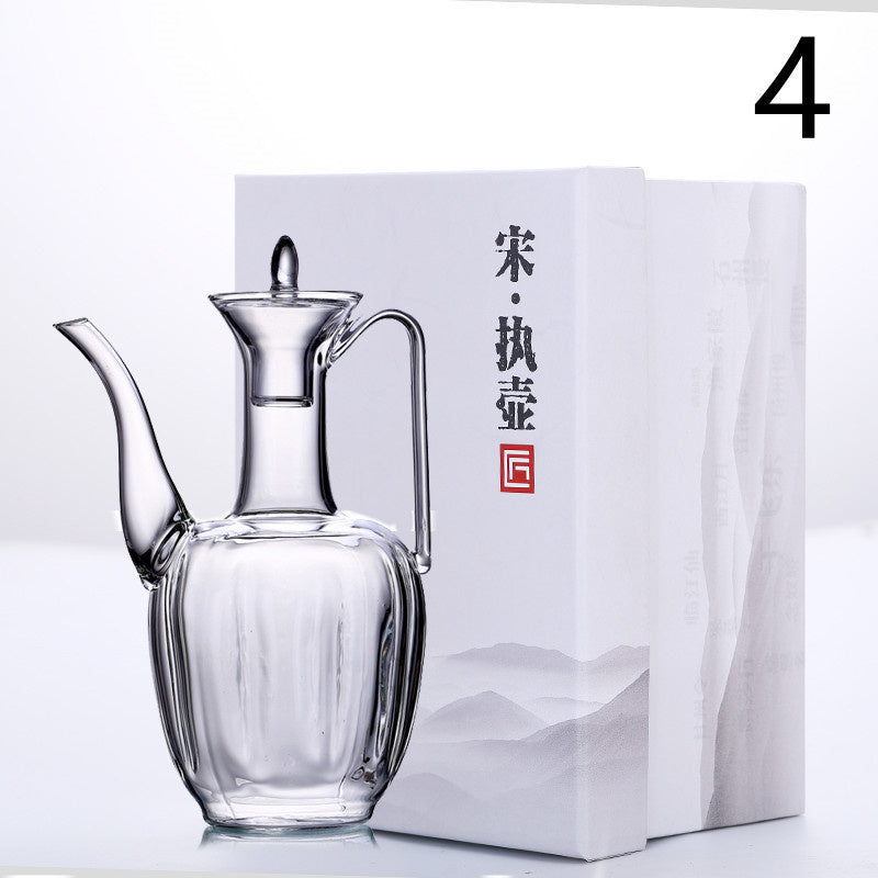 Handmade High Temperature Resistant Imperial Concubine Warm Wine Glass Jug Set